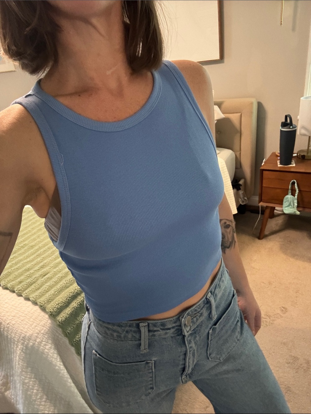 Zara Ribbed Crop Tank Top